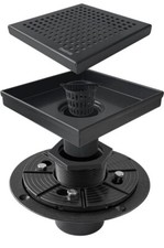 Neodrain 6-Inch Square Shower Drain with Removable Quadrato Pattern Grate,...