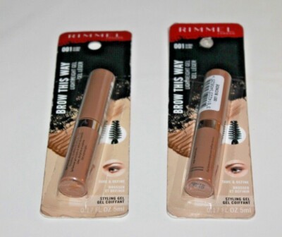 Rimmel Brow This Way Lightweight Brow Gel #001 Blonde Blond Lot Of 2 In Box