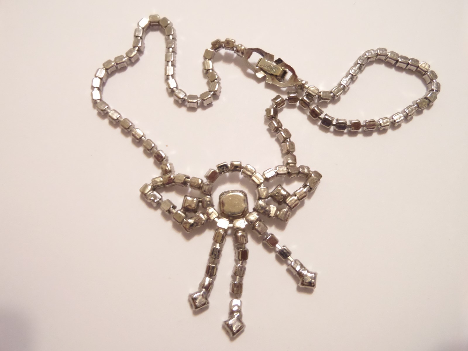 VINTGE RARE DESIGNER RHINESTONE NECKLCE SIGNED SM… - image 8