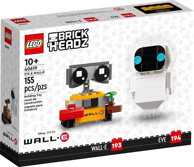 LEGO BrickHeadz - EVE & WALL-E (40619) - Brand New BUT Box Damaged - Free Post!