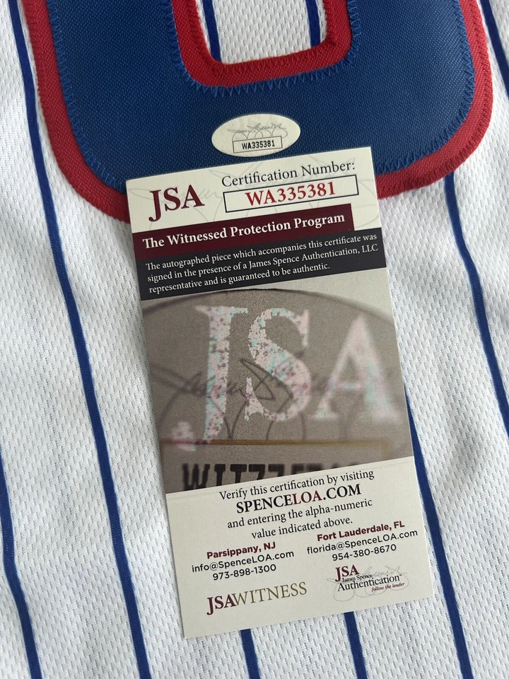Ian Edward Happ Chicago Cubs Rare Signed Autographed Jersey JSA COA - Image 3 of 4