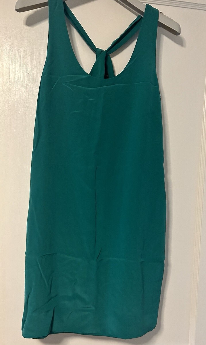 J. CREW Emerald Green Silk Slip Dress Women's Sz 4 Special Event Mini Dress  B21 | eBay
