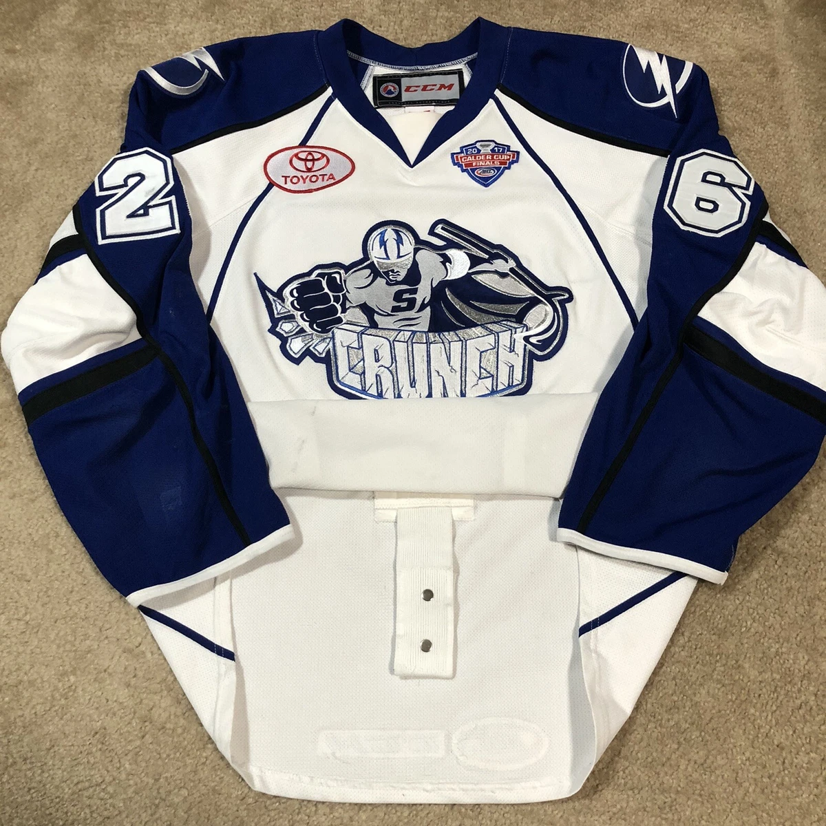 Syracuse Crunch AHL Authentic CCM Game Worn Hockey Jersey