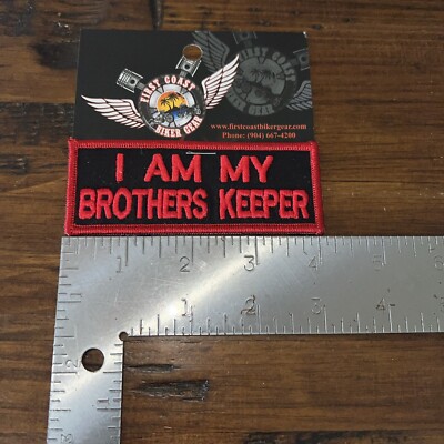 I Am My Brothers Keeper 4  Patch Black And Red