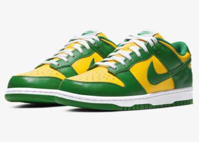 中古美品 NIKE DUNK LOW SP BRAZIL Nike Dunk Low SP “Brazil/Varsity Maize Pine Green” CU1727