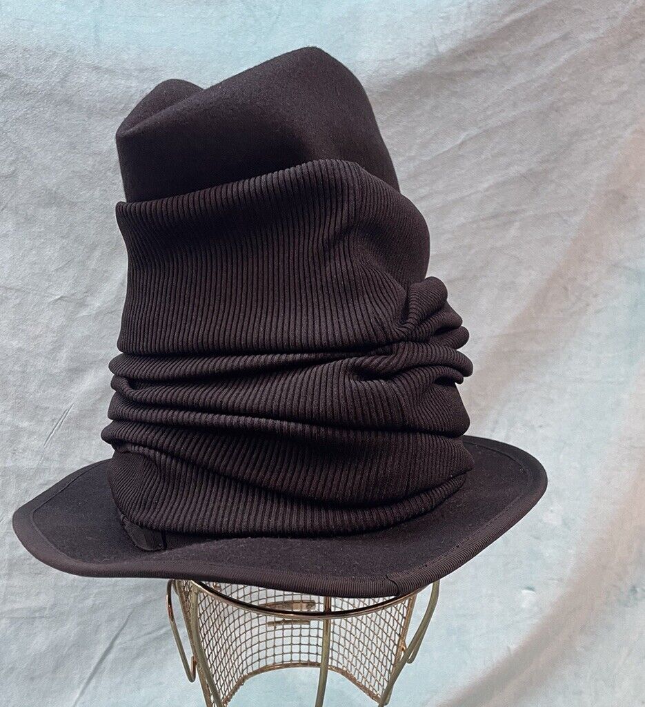 Vintage Comme Des Garcons Homme Plus Wool Tall Crown Fedora Vintage Comme Des Garcons Homme Plus Wool Tall Crown Fedora