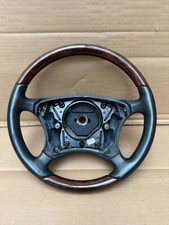 Mercedes 215 CL 220 S Class Black Half Wood Steering Wheel 2204600503 e9675