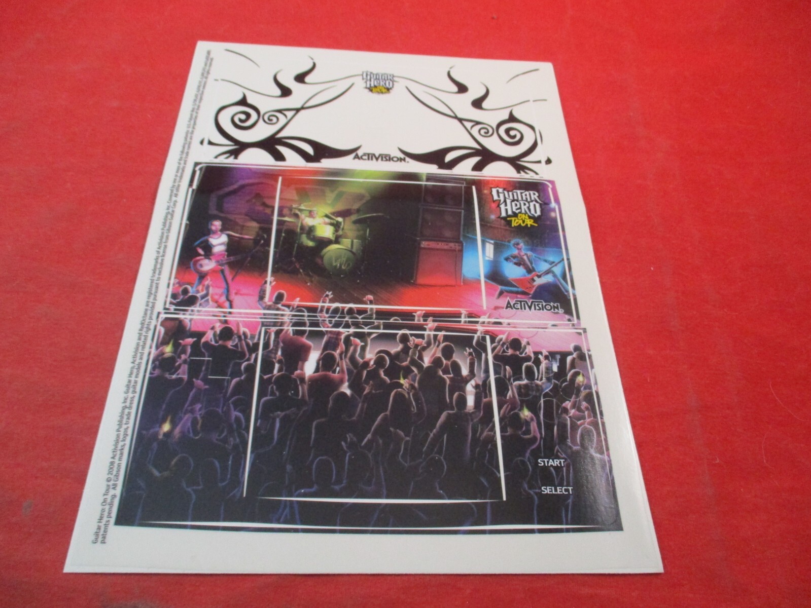 Guitar Hero On Tour Nintendo Magazine DS Promo System Console Skin Sticker-image