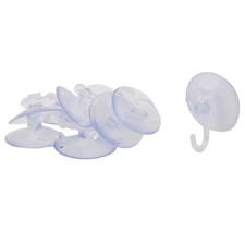 Bathroom Suction Cup Mount Clothes Towel Hanging Hook Hanger 4cm Diameter 10pcs