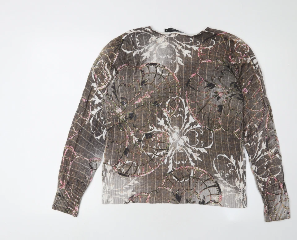 Passport Strickjacke Damen Mehrfarbig Blumen M - Bild 2 von 4