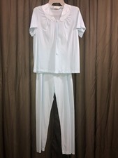 VASARETTE Blue Nylon Women's PAJAMAS PJ'S Size SMALL