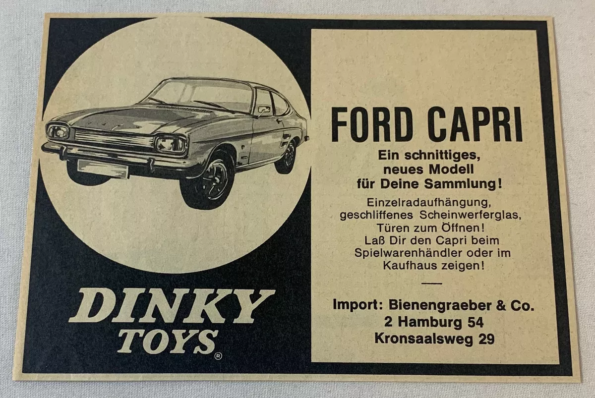 1969 German DINKY TOYS diecast cars ad Ford Capri eBay