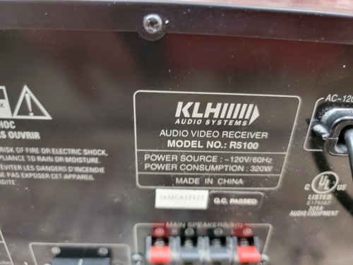 KLH R5100 Dolby Digital 5.1 Surround Audio Video Receiver - Picture 7 of 7