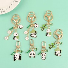 Bamboo Panda Keychain Kawaii Cartoon Cute Keyring Silly Japanese Bag Charm