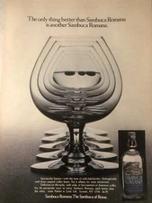 1981 Sambuca Romana Vintage Print Ad Rome Italy Snifter Glass Liqueur Wall Art