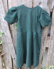 VINTAGE 1980'S ERA AMISH GIRL'S FOREST GREEN DRESS