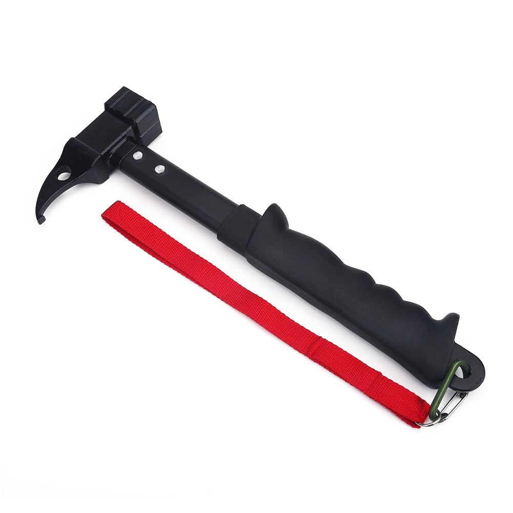 Outdoor Framing Hammer with High-Strength Head, Rubber Handle & Lanyard for Nail Pulling