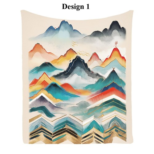Aztec Geometric Zigzags Mountain Bedspread Sofa Throw Blanket Xmas Birthday Gift - Picture 11 of 18