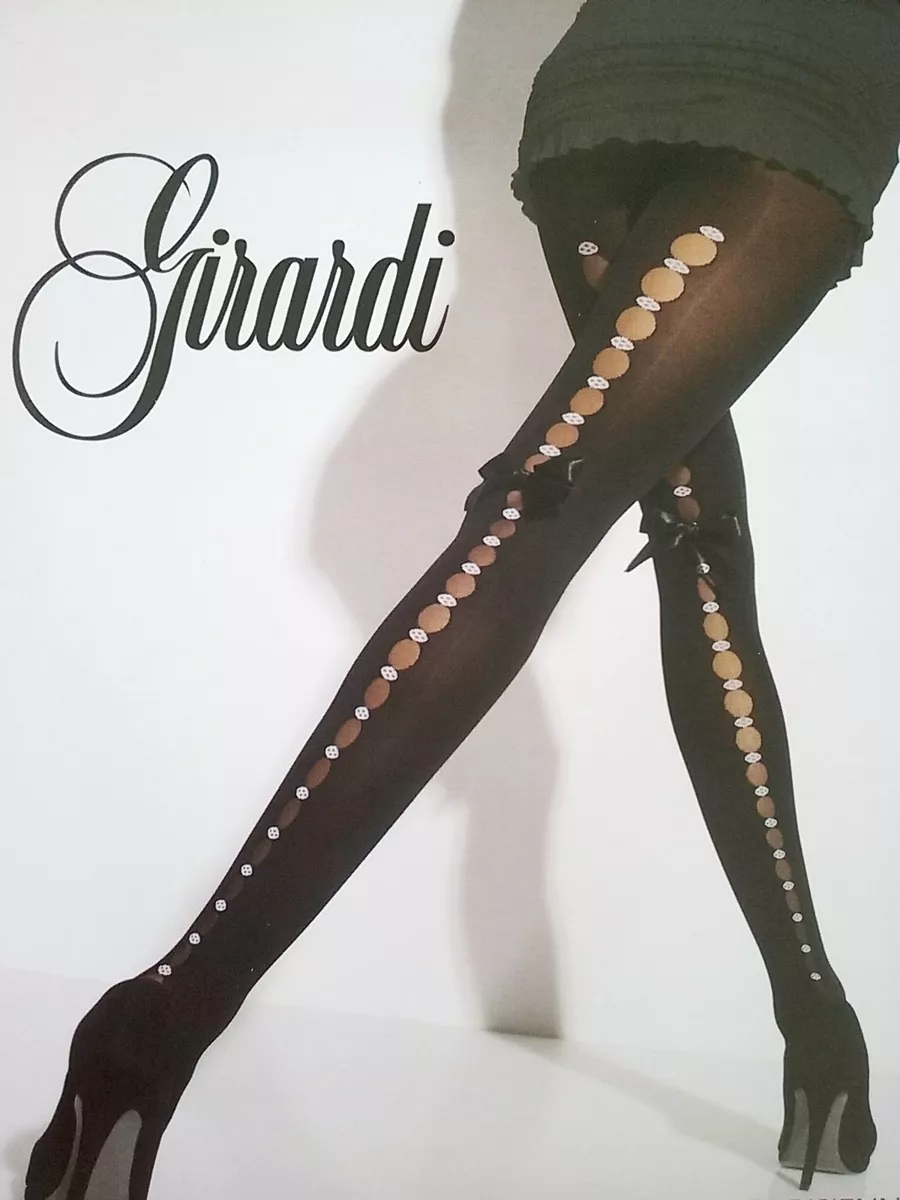 Girardi Parisienne Fashion Tights Sexy Design Black Pantyhose Size L eBay