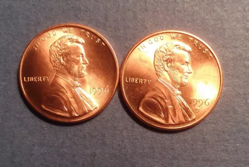 1996 PD Lincoln Memorial Cent Penny Set Brilliant Uncirculated From Rolls