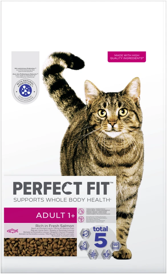 7kg Perfect Fit Katzenfutter Trockenfutter Adult Active 1+ mit Lachs