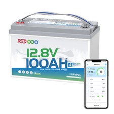 Redodo 12V 100Ah Group 31 Bluetooth LiFePO4 Battery with Low Temperature Cut-off