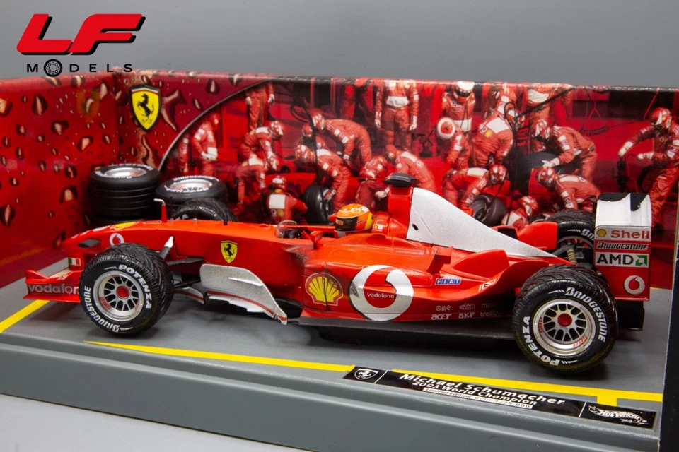 1:18 Ferrari F2003-GA 2003 World Champion Michael Schumacher - HotWheels - Immagine 2 di 4