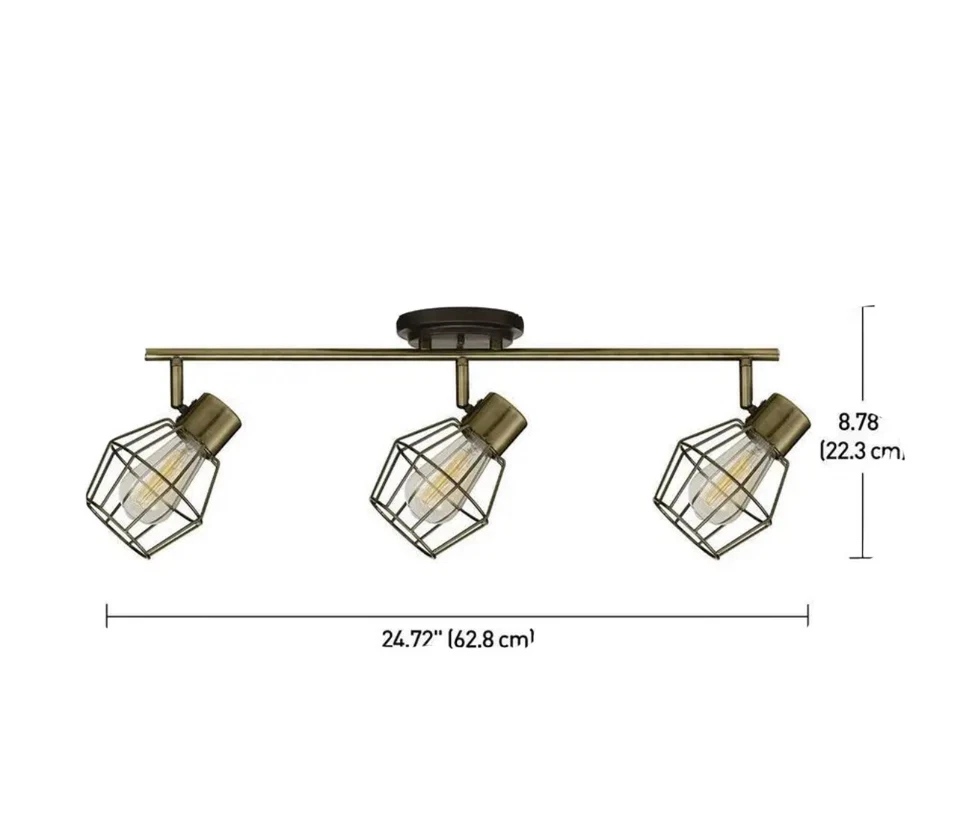 Globe Electric 24" 3-Light Antique Pewter Tracking Lighting Kit, Bulbs Included - Image 2 of 3