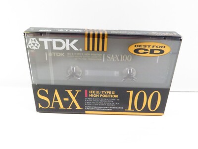 TDK SA-X 100 High Bias IEC II / Type II Blank Cassette Tape, NEW SEALED
