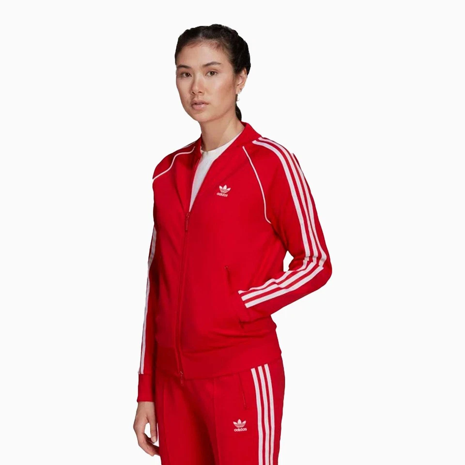 Conjunto de chándal Adidas para mujer SST Primeblue chaqueta con cremallera y joggers conjunto nuevo estilo Foto 2 de 4