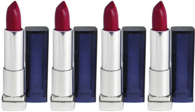 4-Pack NEW Maybelline Color Sensational Loaded Bolds Lipstick 810 Fiery Fuchsia