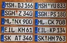 10 Top German License Plates Deutschlandcollection 5x Different Starter Letter.