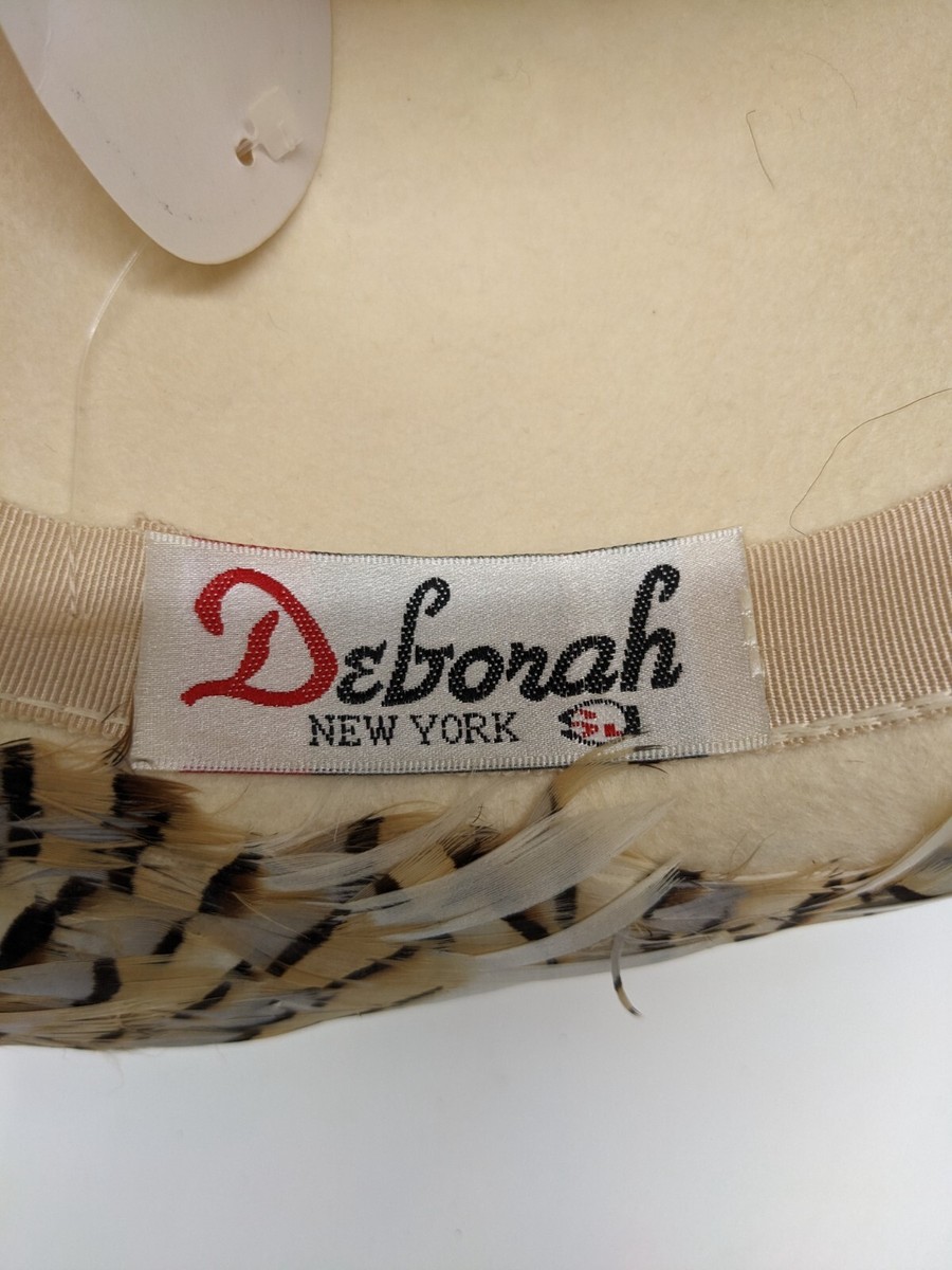 Deborah NY Cream Felted Wool Hat Vintage Deborah New York 100% Wool Cream Colored Hat with  main image 4