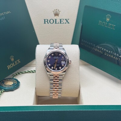 Rolex Lady-Datejust NEW 2025 Purple Aubergine Diamond Dial Fluted Jubilee 279171