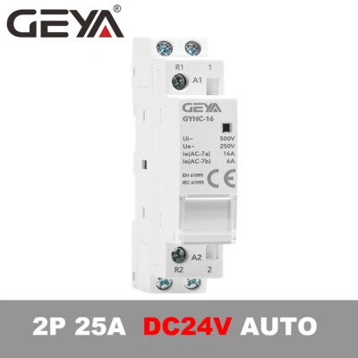 GEYA Modular DC 24V Automatikschütz 2P 25A 50Hz Haushaltsschütz Hutschiene - Bild 1 von 4