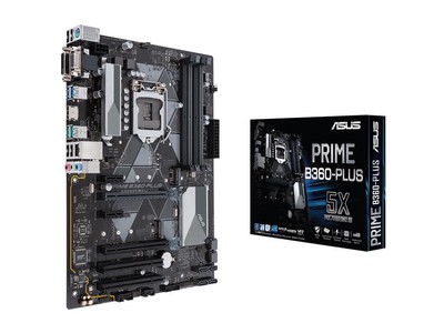 ASUS Prime B360-Plus LGA 1151 (300 Series) DDR4 HDMI DVI VGA M.2 ATX Motherboard