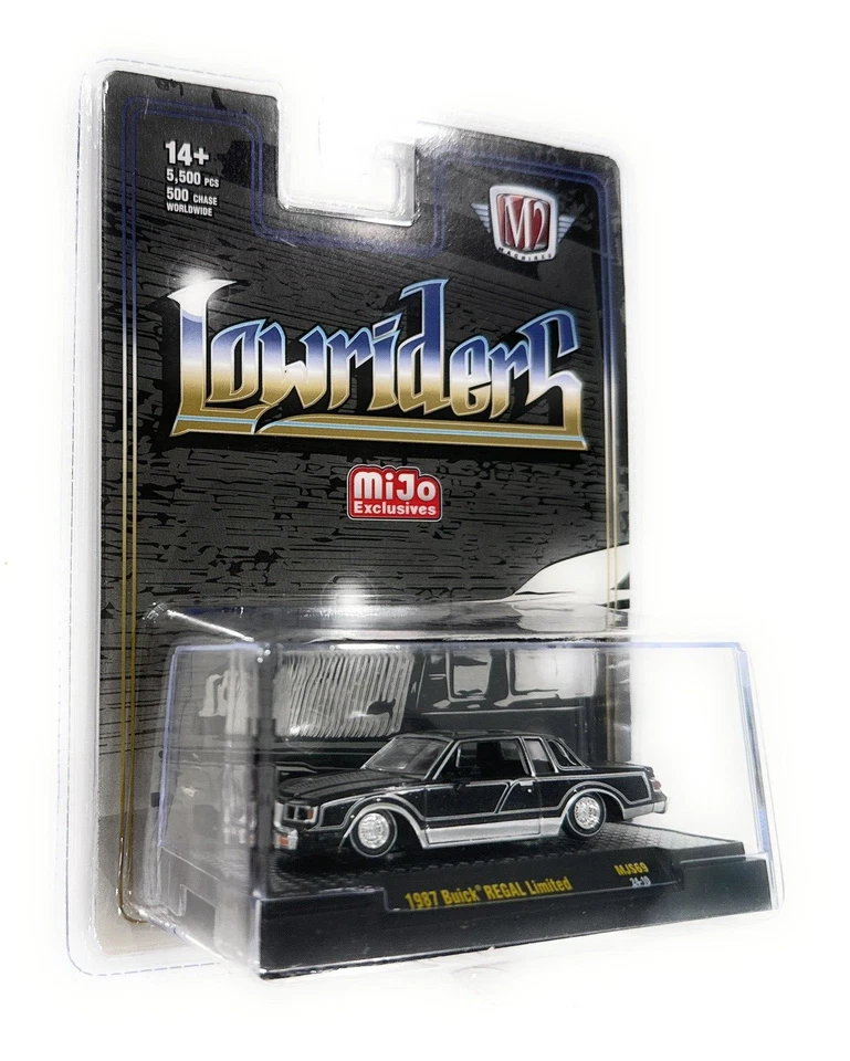 M2 MACHINES 1987 BUICK REGAL LOW RIDERS 1:64 BLACK & SILVER 31500-MJS69-6B1 - Image 3 of 4