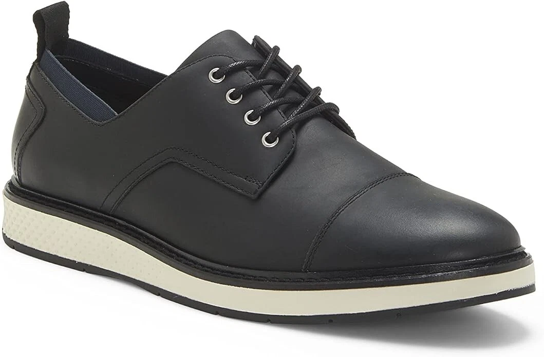 Vince Camuto Leather Upper Black Dress Shoes for Men for  display picture 2