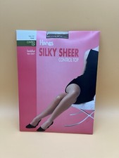 Hanes Silky Sheer Control Top Pantyhose Sandalfoot Size CD Control Top OG071