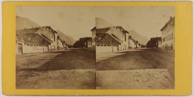Frankreich Albertville C1870 Foto Stereo Vintage Albumin