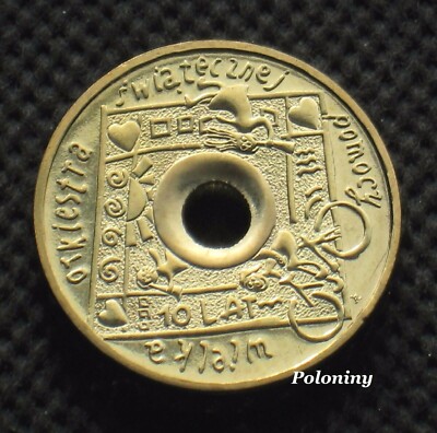 COMMEMORATIVE COIN POLAND - 10 YEARS GREAT ORCHESTRA OF CHRISTMAS CHARITY (UNC)