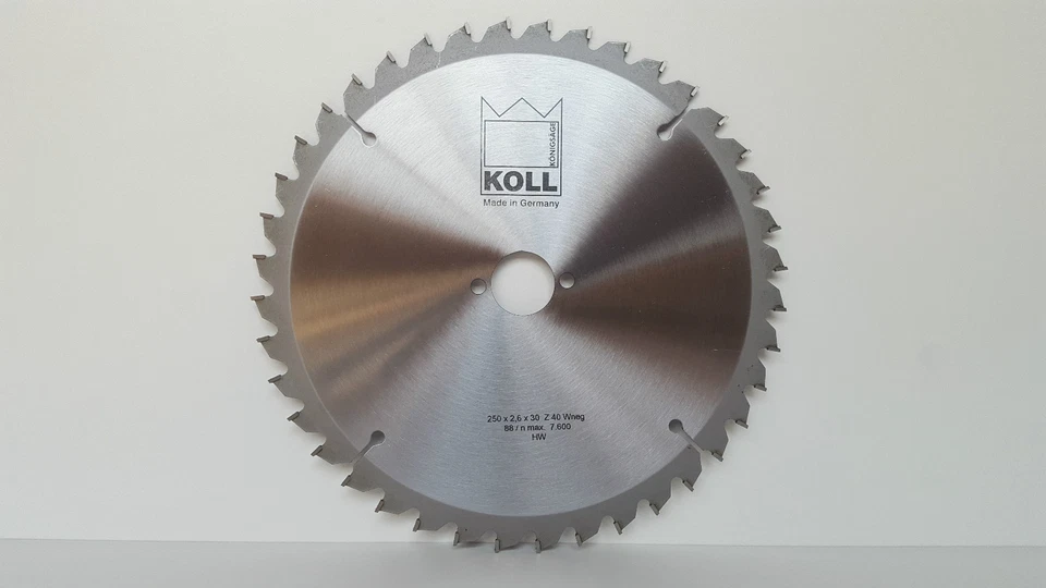 HM Kreissägeblatt von Edessö / Koll 250 x 2,6 x 30 mm, Z. 40 W negativ Neu