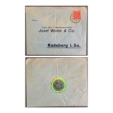 1922 3m+Label Hemmelskamp ADV Bielefeld Germany to Radegerg Classic Cover