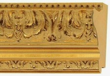 3 1/2" WOOD PICTURE FRAME 36" x 48" ORNATE CARVED GOLD LEAF FINISH