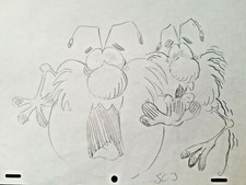 Vintage RAID Bug Spray TV COMMERCIAL Animation Production Pencil Drawing SC3 C6