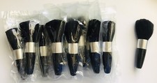 READ Huge Lot of 12 New Powder Foundation Brush with Clear Carry Pouch / Sleeve
