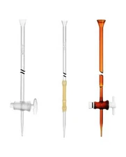 Acid Alkali Burettes 10ml-100ml Transparent Amber Glass PTFE Piston Stopcock