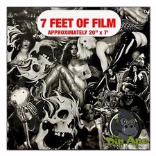 Hydrographic film Bros and Hoes Skulls 7' x 20" hydro dip dipping