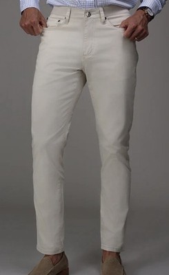 Collars And & Co CEO Chino Five Pocket Cotton Stretch Pants Stone 32 X 34