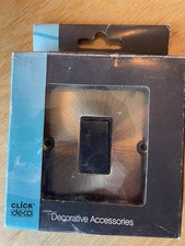 Click Scolmore Deco Plate Switch 1 Gang 10AX 2 Way Antique Brass - VPAB411BK